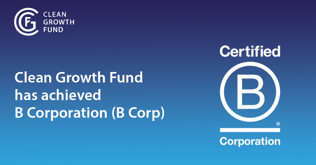 Clean Growth Fund achieves certified B Corporation (B Corp) status